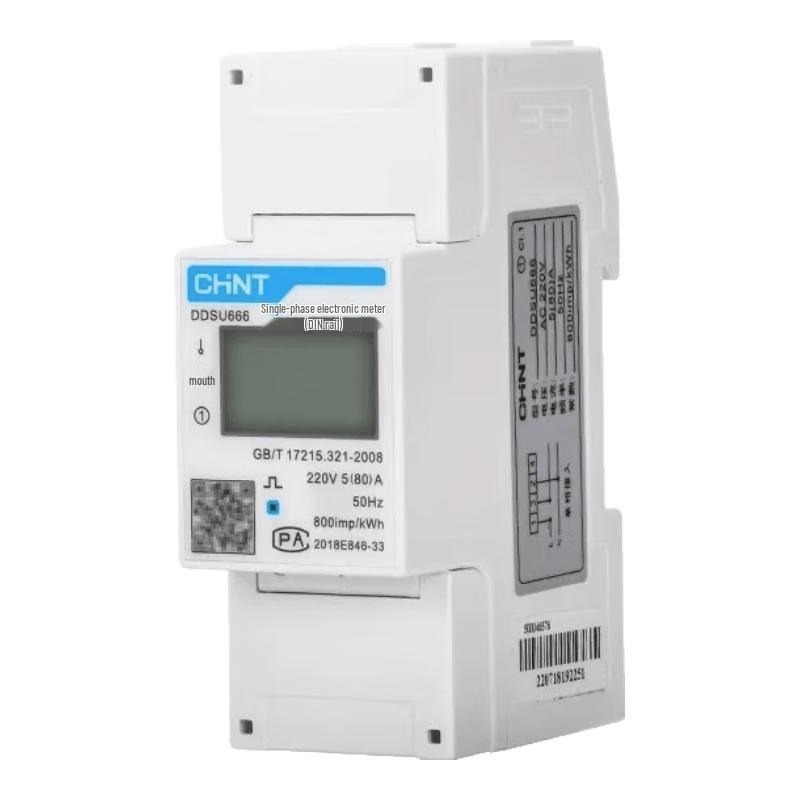 CHNT Single-Phase Digital DIN Rail Energy Meter
