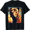 American Pitbull Terrier Pop Art Portrait for Dog Owners T-Shirt