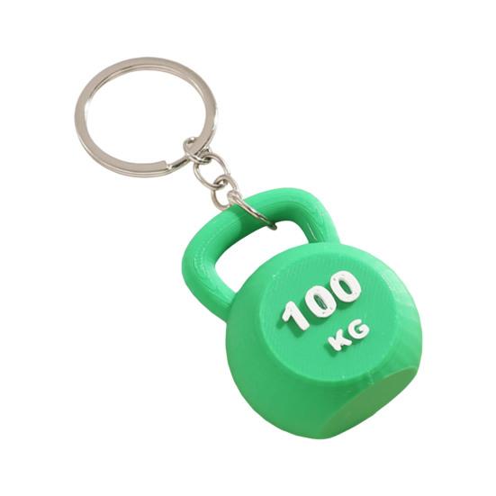 

Keychain Pendant Sports Style Imitation Mini Kettlebell Keyring Fitness Enthusiasts Key Holder Backpack Accessories зелений