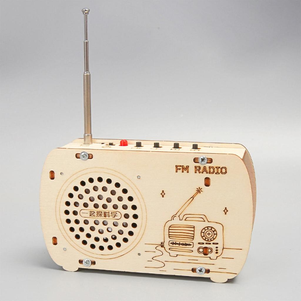 Build a Radio Kit Wood Radio Electronic Learning Set Science Experiment Electronics Toys Stem Project Kit Building Educational