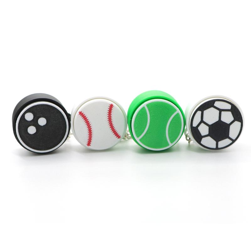 Ball Keyboard Keychain Fidget Toys Push Bubble Stress Relief Sensory Toys Basketball Football Keyboard Clicker For Kids Adults