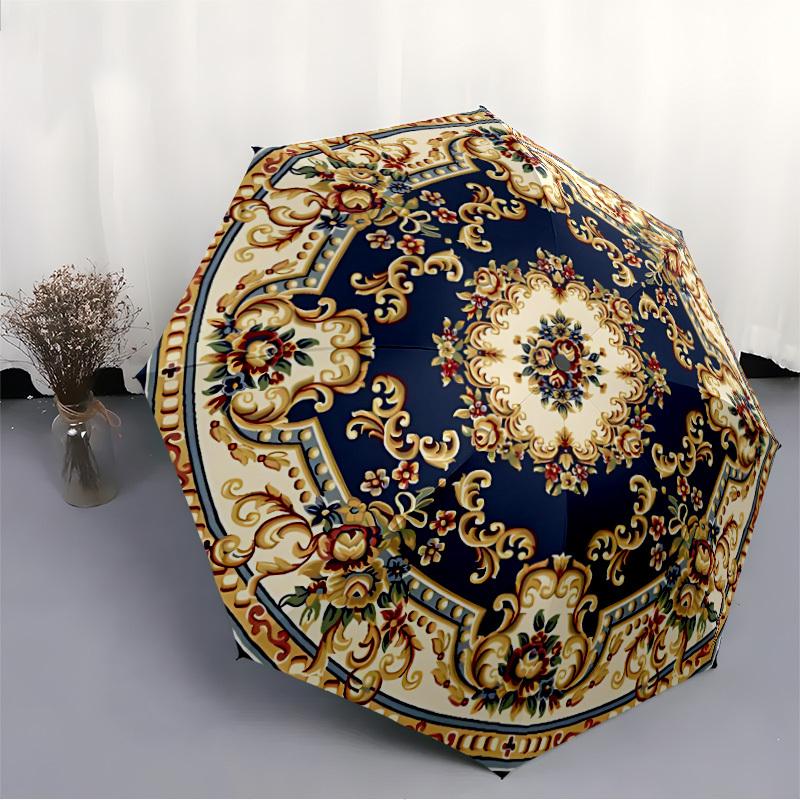 1pc Floral Pattern Automatic Open/Close Umbrella - Compact Travel Umbrella, Gift for Birthday, yy251208123