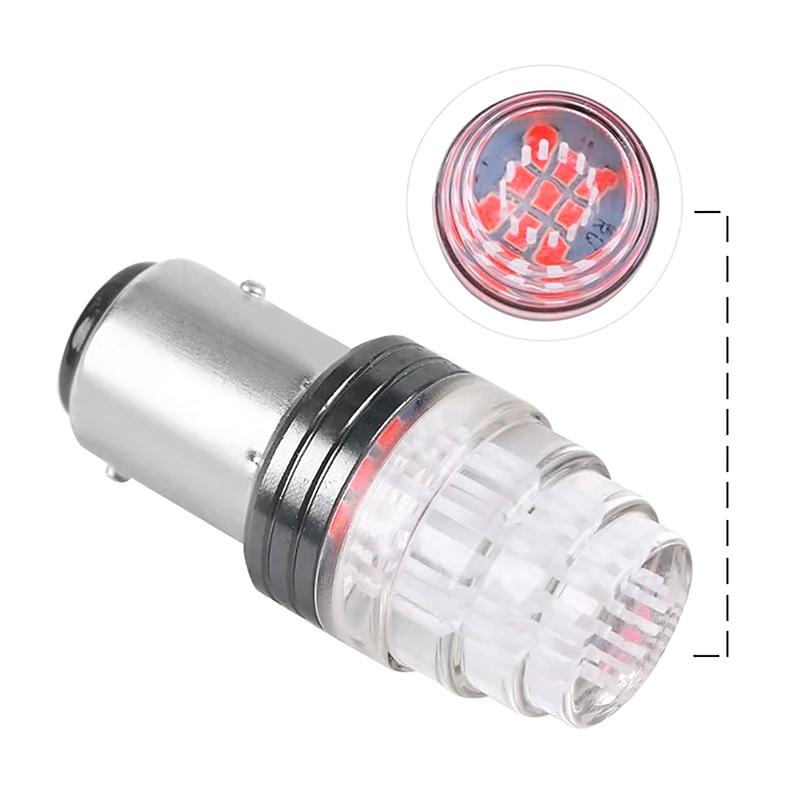 

1 Pc Super Bright 9 Led Car Motorcycle Brake Light Turn Signal Tail Light 1157 Bay15D P21/5W Bulb 12V Strobe Flash Flashing Lamp красный