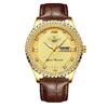 Influencer Brand Men's Tycoon Gold Luminous Waterproof Steel Watch