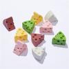 Miniature Cheese & Leaf Resin Accessories for DIY Jewelry and Phone Cases