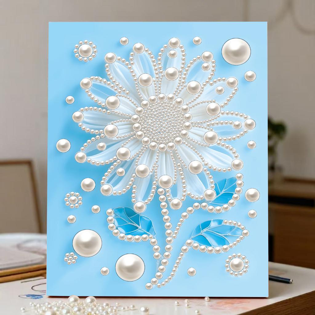 Sunflower Pearl Painting Diy Self-Adhesive Pearl Rose Flower Animal Table Decorative Painting For Friends And Girlfriends Gifts
