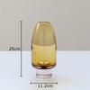 Transparent Amber Color Glass Vase Round Flower Pots Table Decoration Flowers Arrangement Floral Vases Room Aesthetic Decor