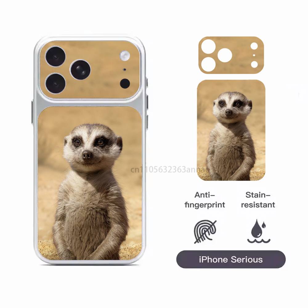 Cute Baby Meerkat Removable HD/Matte Full Coverage Films For iPhone 17 Pro Max 17 Pro