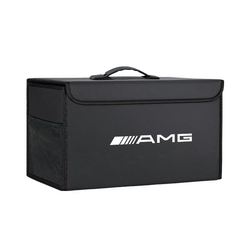 Automobilio bagažinės laikymo dėžė Didelės talpos Odinis interjero organizatorius Padangos vožtuvo dangtelis Mercedes Benz AMG GLE GLS CLA CLE GLC CLS GLA