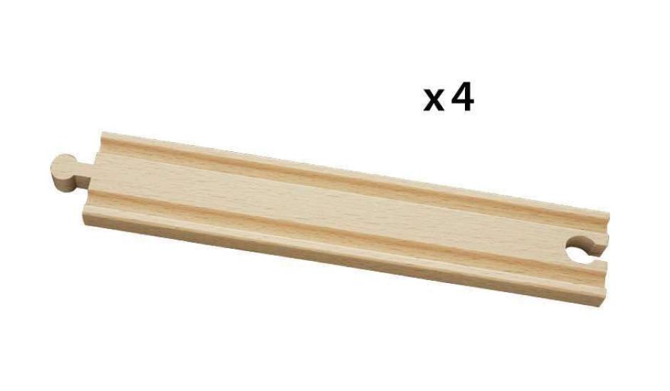 BRIO Straight Track 216mm (33341) for ages 3 and up [Toy, Wooden Toy, Wooden Track, Gift for BirthdayChristmas]