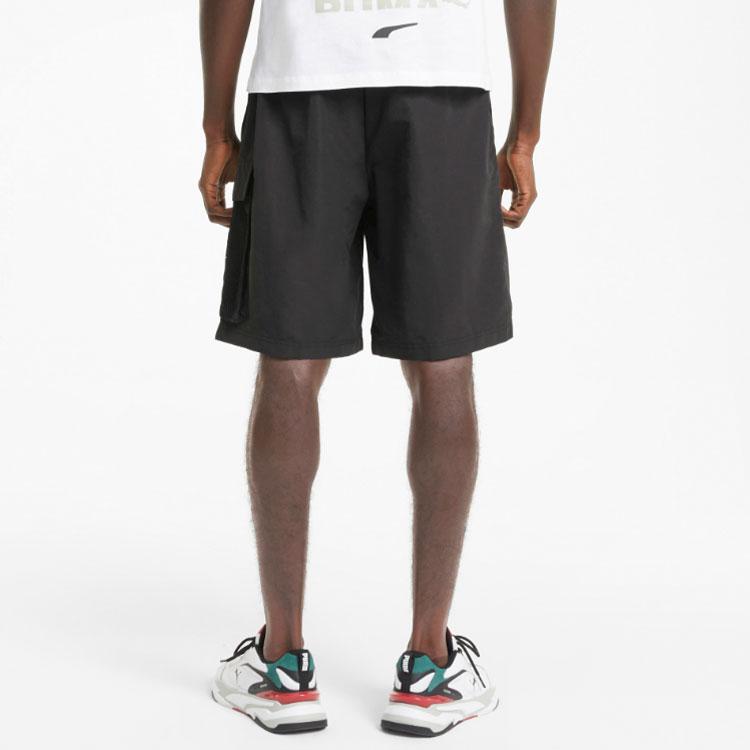 Puma Avenir Cargo Mesh Pocket Casual Shorts Men Bottoms Black 599766-01