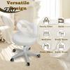 Makeup Chair Swivel Vanity Chair, with Adjustable Dressing Stool Height, Plush Cover Bowknot Back Home Office
