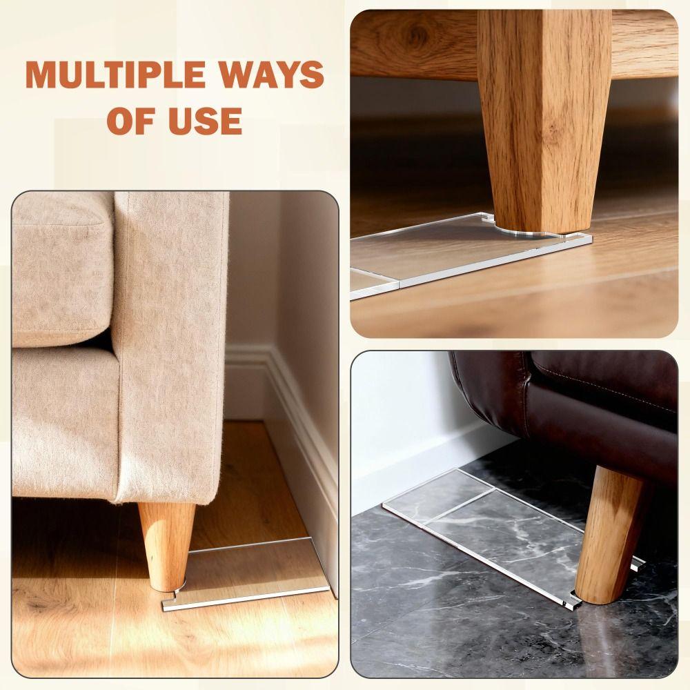 Adjustable Couch Stopper Transparent Furniture Stoppers Prevents Sliding Wall Spacer Home