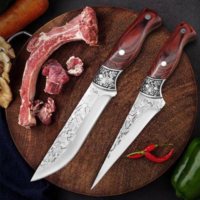 Juego de 2 cuchillos deshuesadores de acero inoxidable, para carnicero, cortador de pescado, cuchillos de cocina, cuchillos de chef