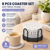 8 Cotton Rope Woven Placemats and Coasters: Handcrafted, Minimalist Coasters with a Japanese-Style Table Setting