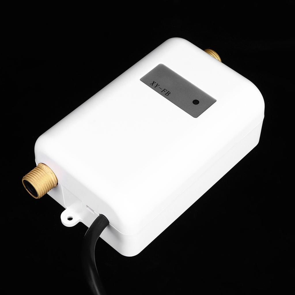 White Mini Tankless Instant Hot Water Heater Bathroom Kitchen Washing for Hot and Cold Dual use(