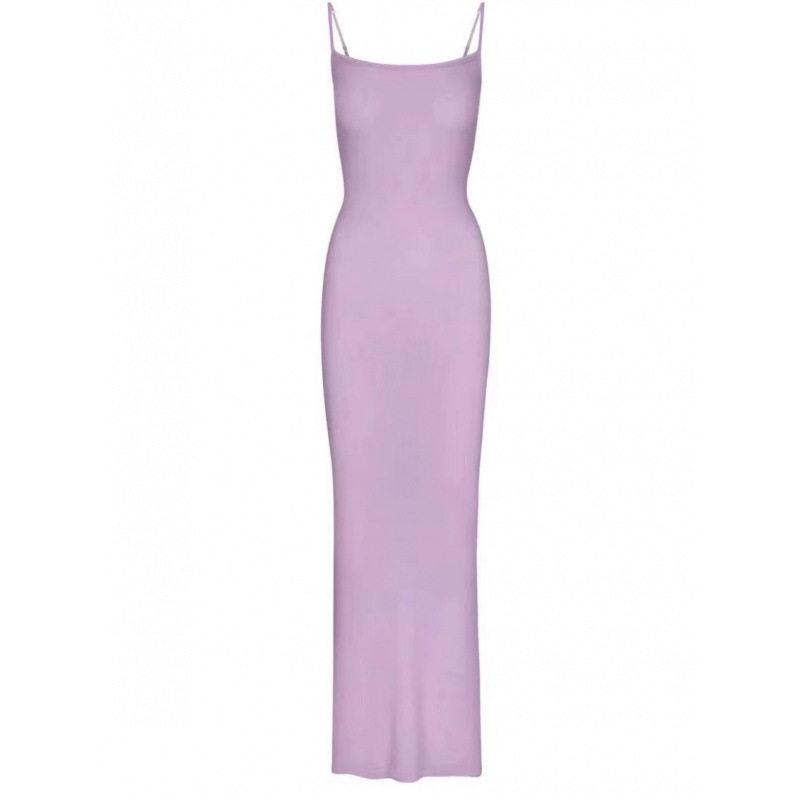 Skims Kardashian Yi Mengling same Spice Girl Threaded Suspender Dress Women's Halter Skinny Hip Wrap Long Skirt