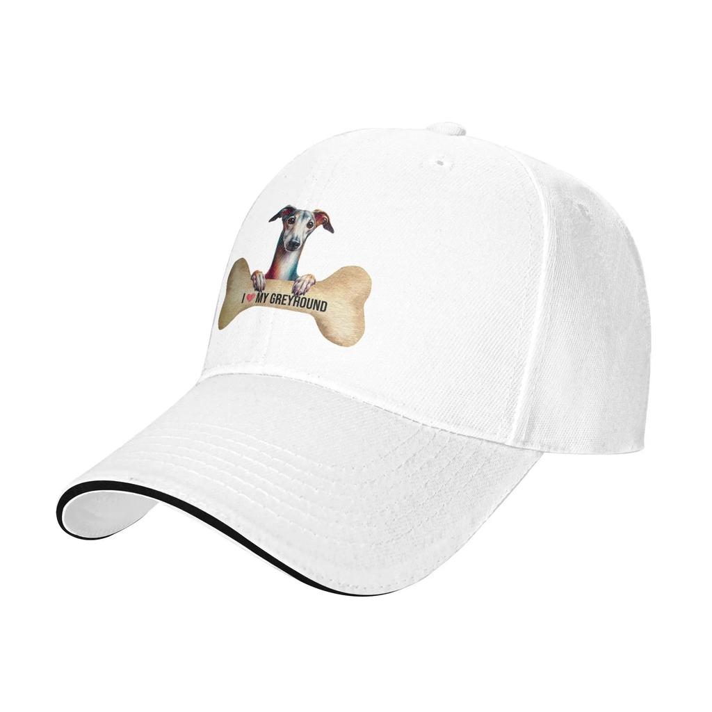 I Love My Greyhound Cap Fashion Casual Baseball Caps Adjustable Hat Hip Hop Summer Unisex Baseball Hats Customizable