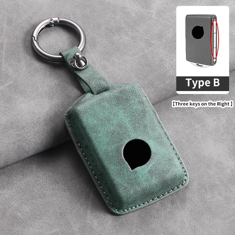 3 Button Leather Car Key Case Cover for Volvo S60 S90 XC40 XC60 XC90 V60 V90 T6 T8 Auto Key Shell Protection Accessaries