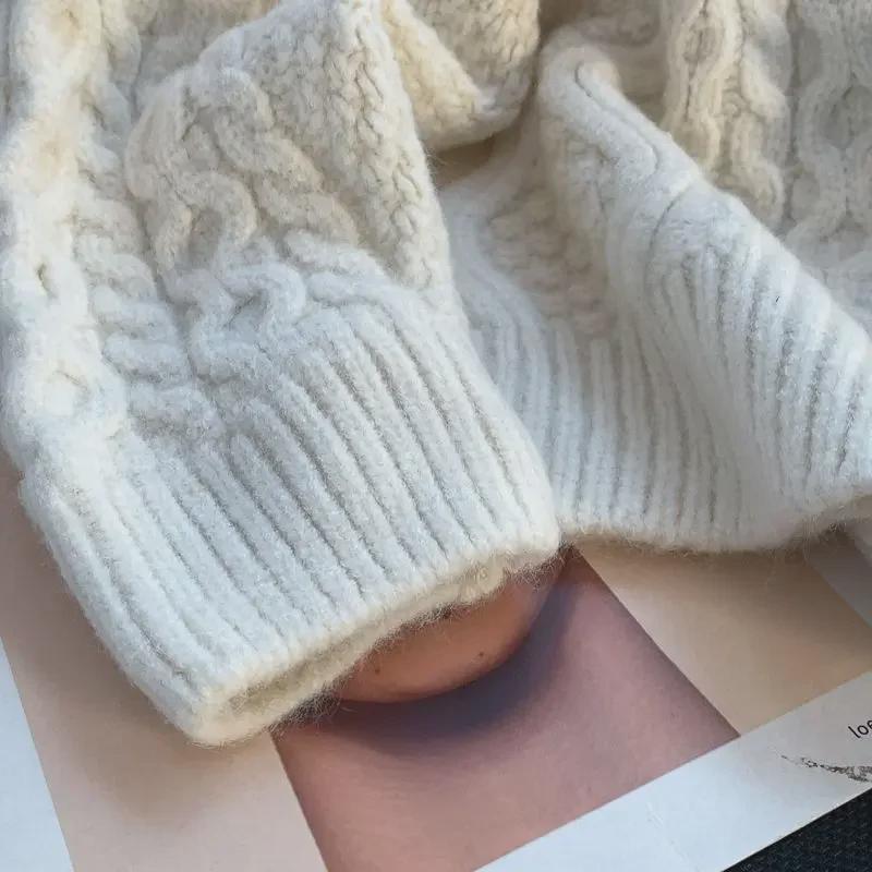 Schicker Retro Schleifenpullover Mantel - Damen Frühling/Herbst Locker gestrickt