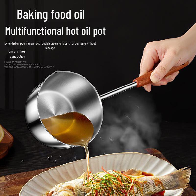 ZISIZ Mini Stainless Steel Oil Drizzling Pot