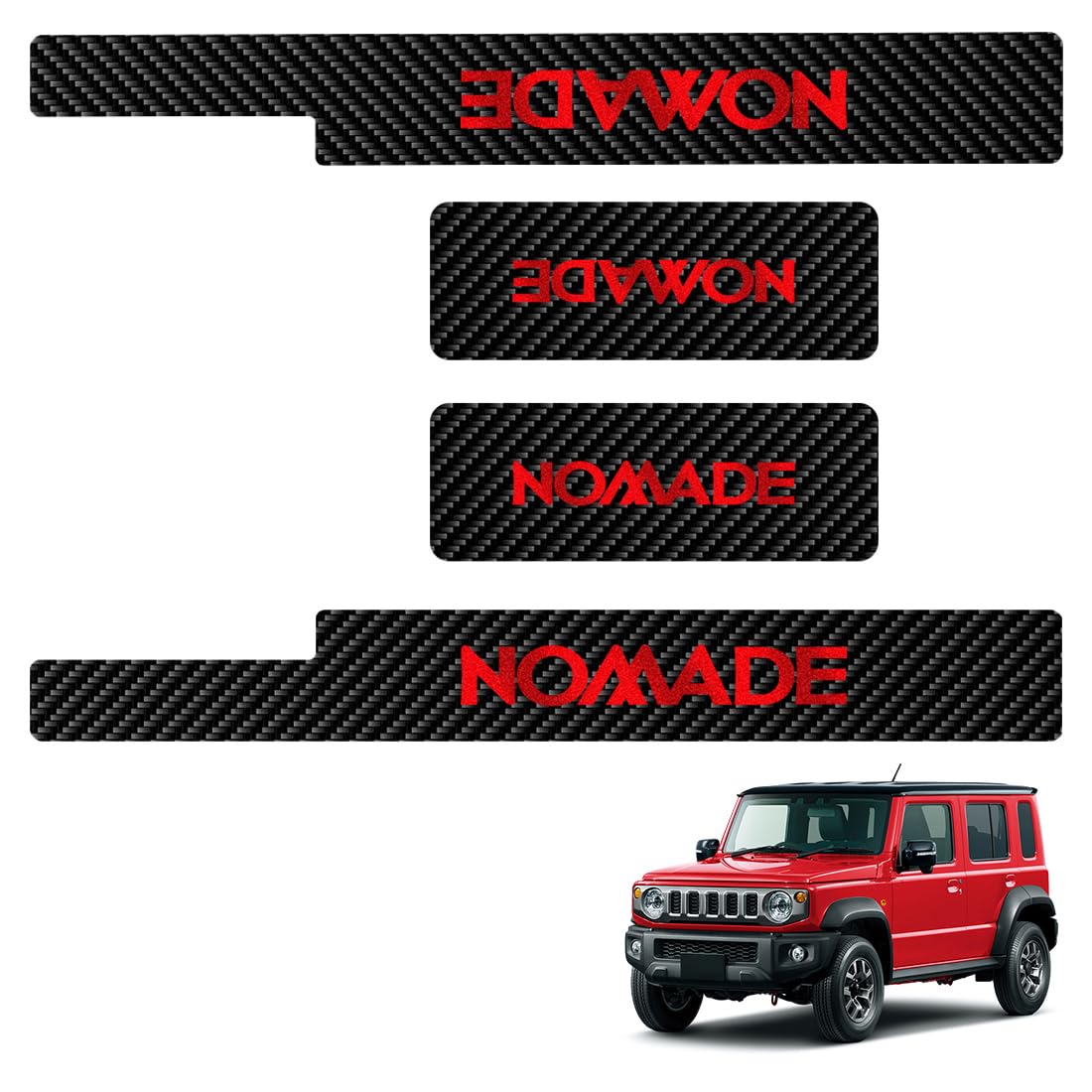 

GOODGOODCAR Side Step Plates for the New Jimny and Interior Parts with Gold Leaf and Strong and Easy Set of 4 Guards/Scuff Nomad, Gold-Plated