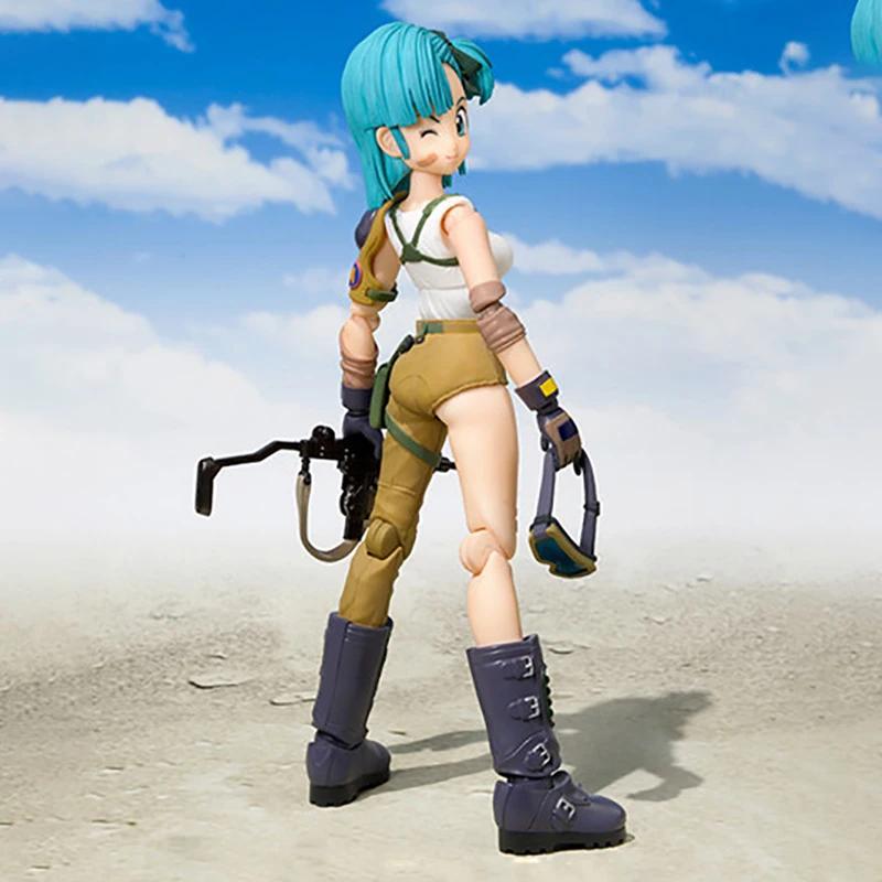 13.5cm SHF Anime Dragon Ball Figures Bulma Action Figure Movable PVC Collection Doll Bulma Figurine Model Toys for Child's Gifts