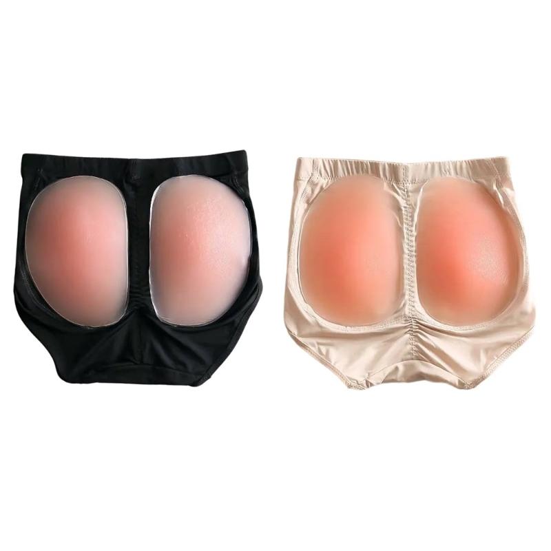 Womens False Buttock Briefs with Removable Silicone Pads Butt Lifter Padded Panties Hip Enhancer Underwear Shapewear