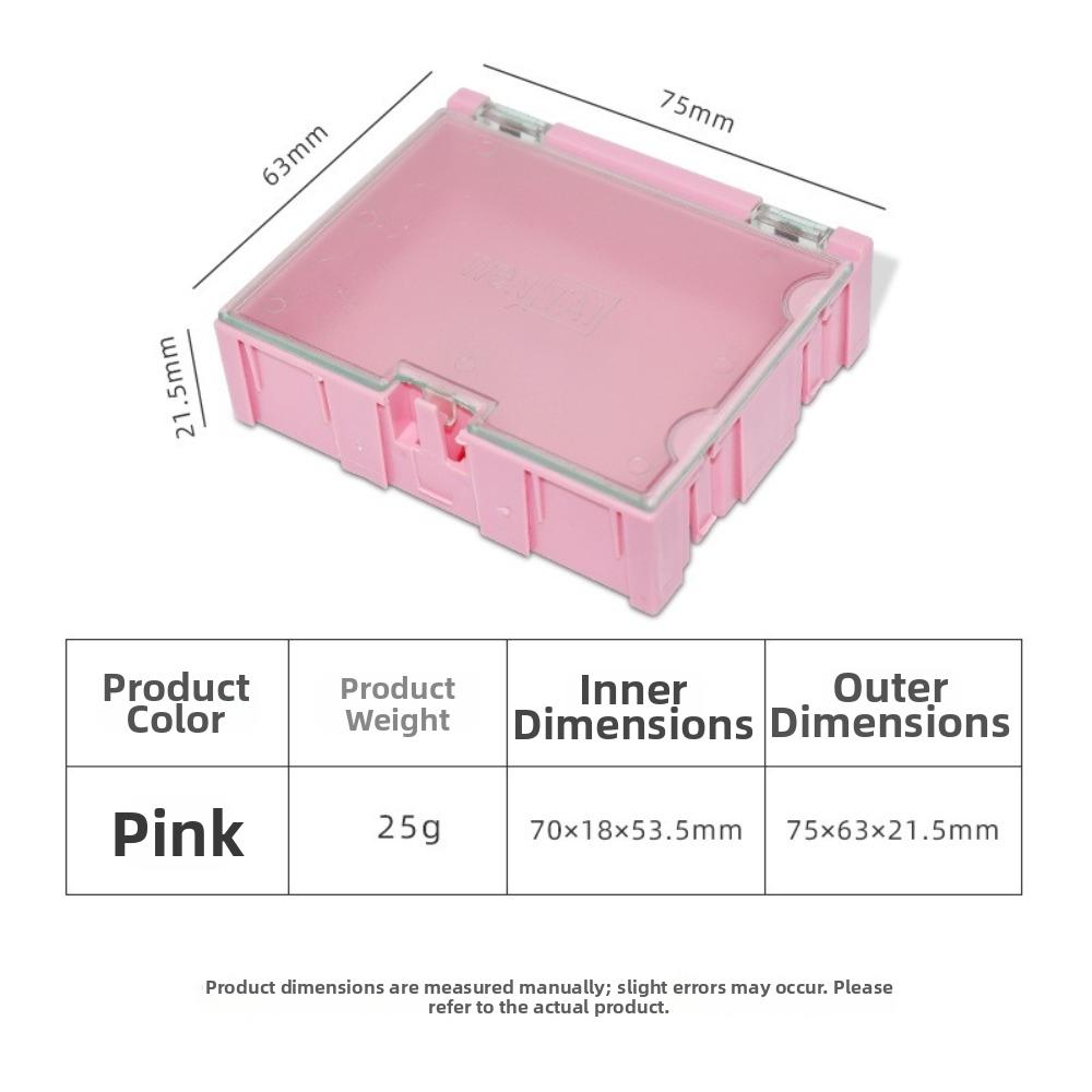Stackable Electronic Component Storage Box Mini Resistance Storage Box  For DIY Electronics