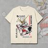 Gundam RX-0 Unicorn Unisex Pure Cotton T-shirt 2026 Summer New Hot Anime Print Casual Men and Women Short Sleeved Top Streetwear