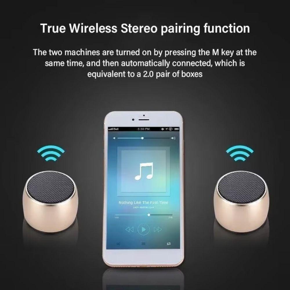 Metal Mini Bluetooth Speaker Stereo Surround Subwoofer Speaker Wireless Speaker  Laptop Use