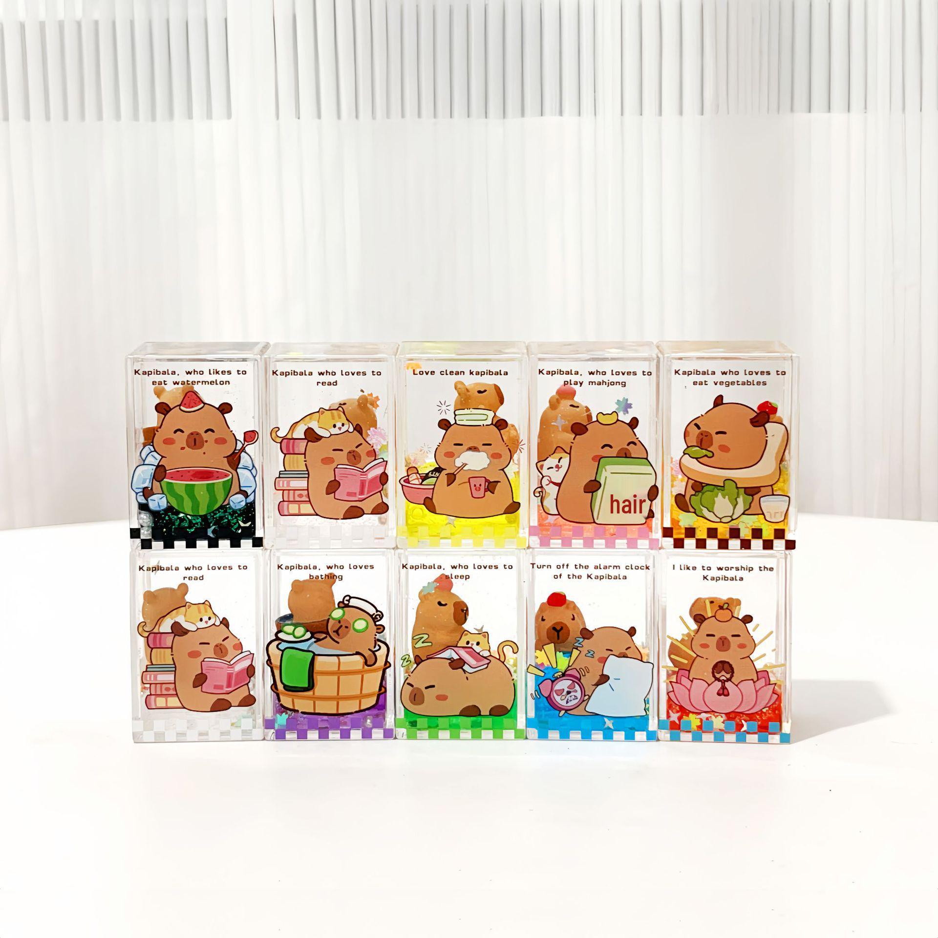 Twelve Constellation Oil Painting Mahjong Hourglass Desk Ornament - Creative Blind Box Gift