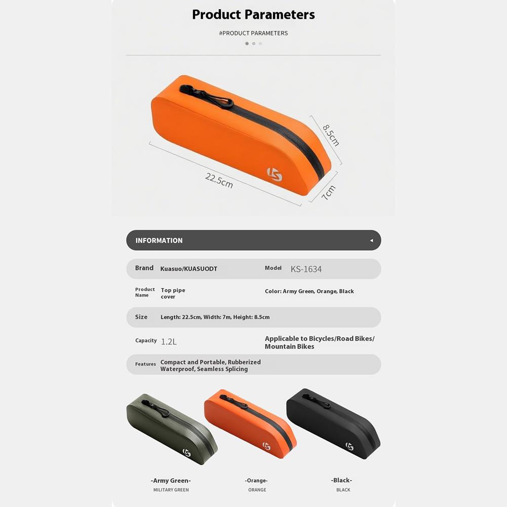 Bike Top Tube Bag Reflective Cycling Pouch Top Tube Riding Bag Cycling Accessories Pouch for Road Bikes Mountain Bikes