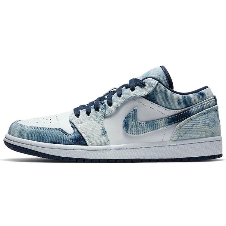 Air Jordan 1 Low SE 'Washed Denim' (Unisex) Gewaschen Blau / Weiß / Blau Vintage Basketballschuhe CZ8455 100