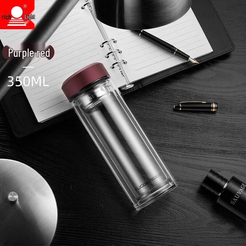 Fuguang Double-Walled Glass Tea Infuser Mug