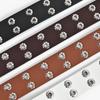 Women Belt Leather New Punk Style Fashion Pin Buckle Jeans Decorative Belt Double Exhaust Eye Belt