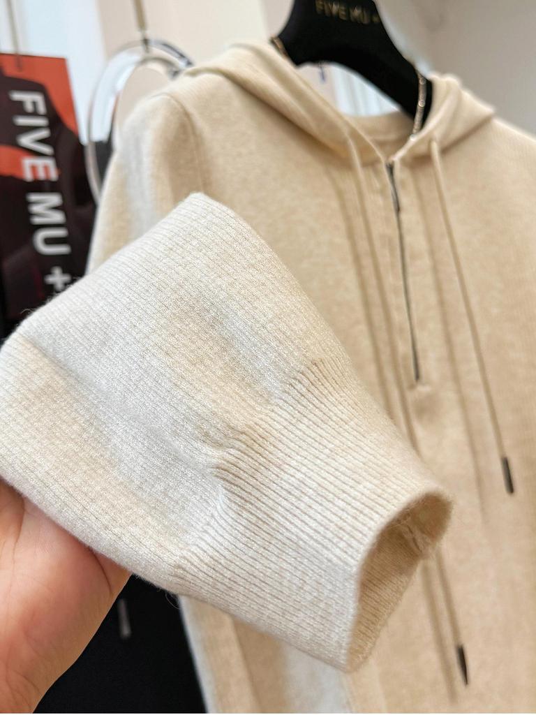 Cross-Border Solid Color Korean High-End Hooded Half-Zip Women's Long Sleeve Autumn Winter Pullover Base Layer Shirt