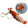 Key Decoration Knitted Shrimp Pendant Soft And Comfortable Shrimp Doll Keyring  Car Keyring