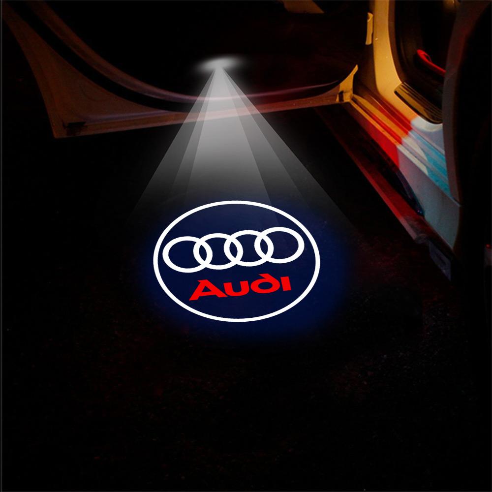 For Audi C5 1/2pcs LED Car Door Welcome Light Laser Projector Logo Light For Audi Sline RS QUATTRO A3 A4 A5 A6 b6 b7 b9 8p 8v b8 c7 S8 TT S5