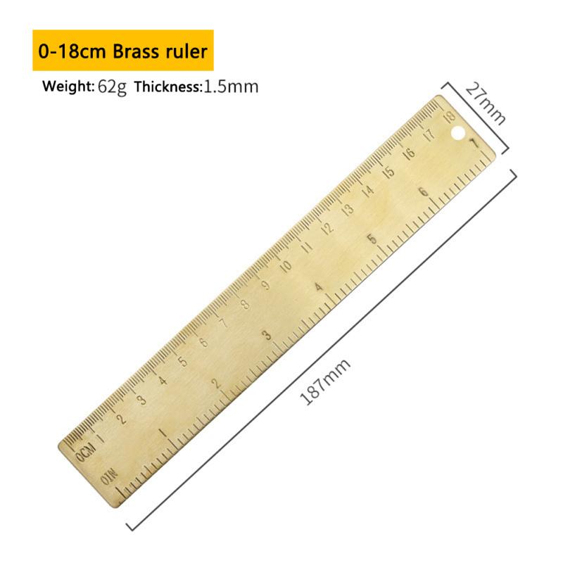Retro Brass Ruler Triangle Ruler Protractor Caliper Wave Ruler Stationery Accessories For School
