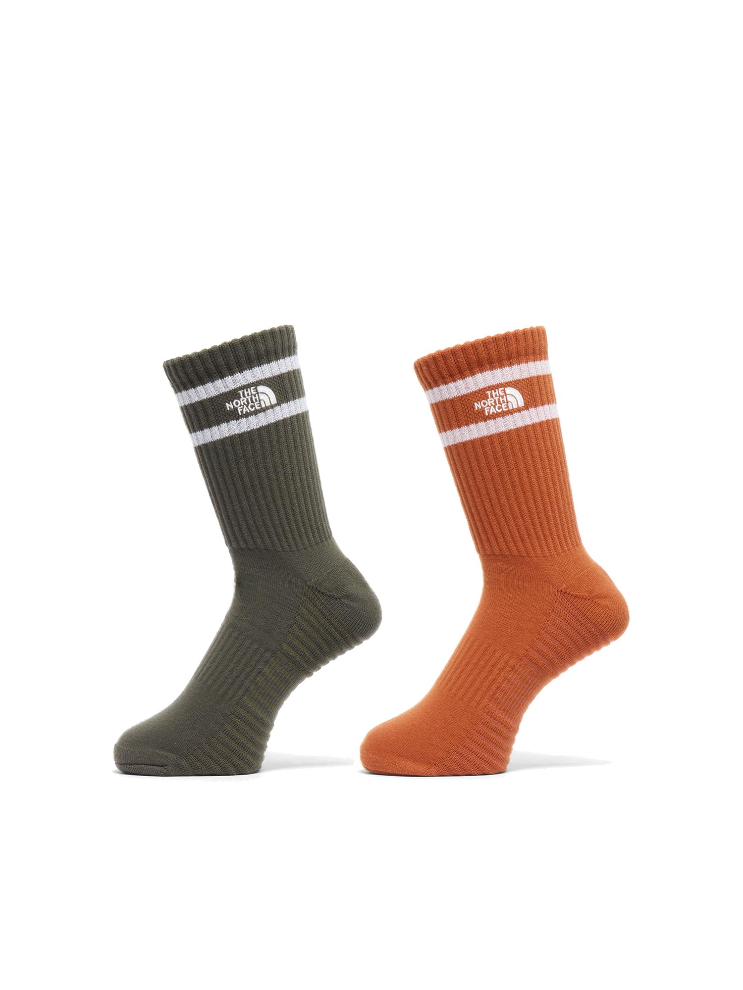 

The North Face Free Run 2P Crew Unisex New L Socks, Unisex, Adult, NN82502, Taupe/Digital Orange,