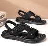 Mode Leder Anti-Rutsch Strand Freizeit Ballerinas Lässig Weicher Boden Zwei-Wege Halbschlappen Handgefertigte Luxus Sandalen Sommer 2025 Neue Herren Sandalen