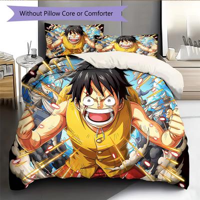 Cartoon Pattern Bedding Quilt Set Quilt Cover Pillowcase Home Decoration Birthday Gift (1 * Duvet Cover + 2 * Pillowcase, Without Core)