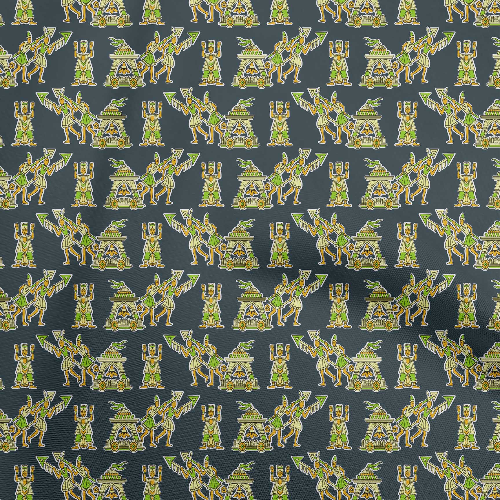 

OneOone Cotton Flex Темно-сіра тканина Племінне шиття Ремісничі проекти Друк на тканині 40 дюймів 42 Inch Wide - Viscose Chiffon чирок зелений колір