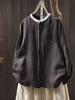 Autumn Cotton Lace Stand Collar Artistic Patchwork Age-Reducing Shirt