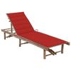 VidaXL Garden Lounge Chair with Cushion Bamboo