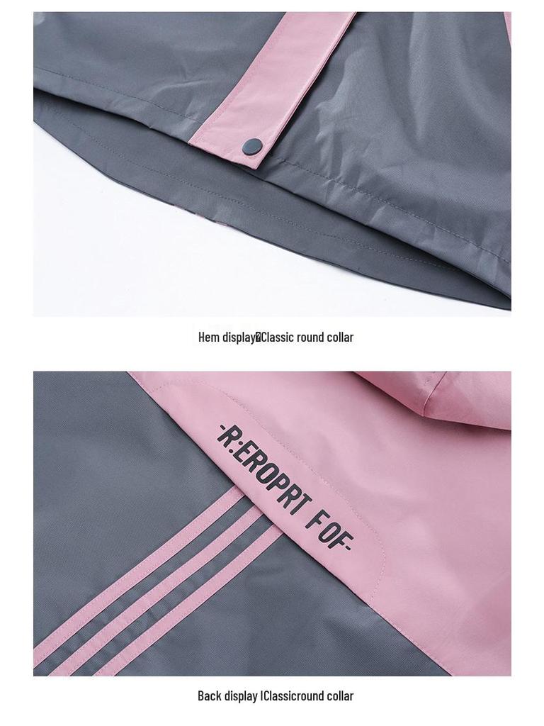 Girls' Spring 2026 Windbreaker: Hooded, Drawstring Jacket for Little to Large Children