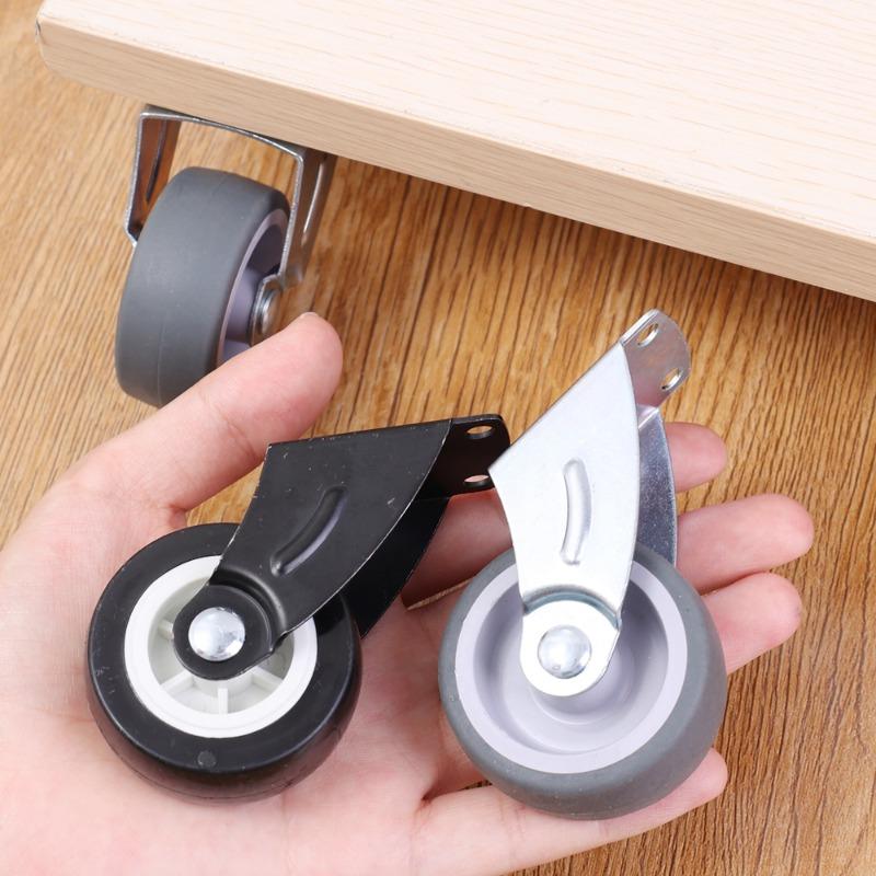5/1pcs Furniture Casters Wheels Soft Rubber Swivel Caster Quite Roller Wheels for Trolley Baby Crib Bed Wheels Home Accessory