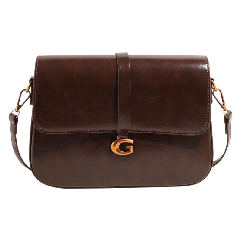 This year, the popular retro niche soft leather square bag 2025 new fashion versatile casual shoulder messenger bag