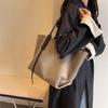 New Oxford Buttot Bag Women'S Large Capacity Simple Casual Shoulder Bag Textured Versatile Commuter Underarm Bag